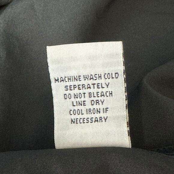 Habitat Top Womens Small Black Button Up Lagenlook Tunic Stretch Oversized Artsy - Picture 8 of 8